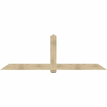 Ekena Millwork Eugene Rough Sawn Timber Gable Bracket, Douglas Fir, 108"W x 36"H x 6"D x 6"F, 8/12 Pitch GBW108X36X0606EUG00RDF